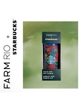 NWT FARM Rio x Starbucks Banana Mix Cold Cup Keychain